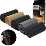Diy Genuine Leather Steering Wheel Cover Non-slip Needle & Thread Protector 15". Fixed Price $11.75.