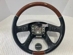 03-06 Gmc Envoy Denali Escalade Ebony Leather &wood Multifunction Steering Wheel. Fixed Price $214.00.