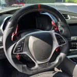 Real Carbon Fiber Steering Wheel For 2014-2019 Chevrolet Corvette C7 Red Stitch. Fixed Price $299.00.