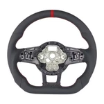 Full Leather Steering Wheel Red Strip For Vw Golf MK7 7.5 Gti Gtd Gte 2013-2020. Fixed Price $150.00.
