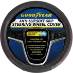 Goodyear Steering Wheel Glove Cover Black & Red Stitching Leather Look Universal. Fixed Price $12.82.