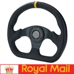 Kyostar 13" 320MM Black Leather Yellow Racing Flat Drift Steering Wheel Car. Fixed Price $59.96.