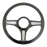 Billet Specialties BLK30103 - Half Wrap Steering Wheel Street Light 14" Black. Fixed Price $353.95.