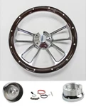 78-91 Ford Bronco F100 F150 F250 F350 14" Spoke Billet Steering Wheel Mahogany. Fixed Price $224.57.