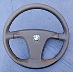 Bmw E24 E28 Black Stitch Leather Oem Sport Steering Wheel *new Wrap* 1982-1985. Fixed Price $395.00.