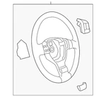 Genuine Volkswagen Steering Wheel 5C0-419-091-AH-81U. Fixed Price $936.19.