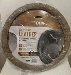 Bdk Genuine Beige Leather Steering Wheel Cover For Car Medium 14.5 15.5. Fixed Price $8.50.