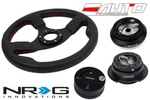 Nrg 320 Race Leather Steering Wheel RD/130 HUB/2.5 Black Quick Release/lock Matt. Fixed Price $472.49.