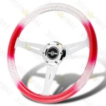 6-HOLE 350MM Red/clear W-power Vip Crystal Bubble 3-SPOKE Steering Wheel. Fixed Price $75.35.