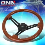 Nrg RST-018BR-BK 350MM 3"DEEP Dish Matte Black Spoke Brown Wood Steering Wheel. Fixed Price $180.00.