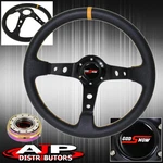 350MM Neo Chrome Slim Quick Release Deep Black Steering Wheel Yellow Godsnow. Fixed Price $51.99.