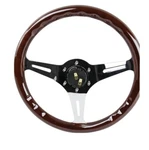 Spec-d 350MM Wooden Steering Wheel- Black Trim. Fixed Price $100.00.