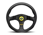 Momo Team Steering Wheel 300MM Black Leather W/ Lotus Horn Button. Fixed Price $300.25.