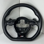 2013- 16 Audi S4 Flat Bottom Leather Steering Wheel W/ Paddle Shift 8K0419091. Fixed Price $192.98.