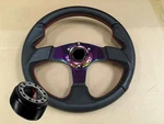 Fits Nissan 200SX Altima Maxima Hardbody Neo Chrome Flat Steering Wheel + Hub. Fixed Price $65.00.