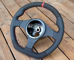 New Leather Steering Wheel Oem Mitsubishi Lancer Evolution 7 8 9 Flat Bottom. Fixed Price $845.00.