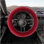 Fur Wool Sheepskin Car Steering Wheel Cover, 15 Inch Fluffy Anti-slip Auto. Fixed Price $7.19.