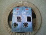 Anti Bacterial Viral Steering Wheel Cover Saniterri Black Tan Or Grey New. Fixed Price $49.99.