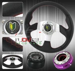 4PC Combo Quick Release+hub+ Horn+ 320MM Steering Wheel For Nissan. Fixed Price $52.99.