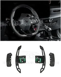 24-UP Ford Mustang Carbon Fiber Steering Wheel Magnetic Paddle Shifter Pair. Fixed Price $129.98.