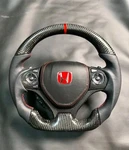 Real Carbon Fiber Steering Wheel For Honda Civic 2012-2015 9TH Gen Si Fb Fg Cust. Fixed Price $309.00.