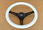 Sale Nrg ST-015BK-WT 350MM 1.5" Deep Dish Mahogany Wood Grain Steering Wheel. Fixed Price $130.00.