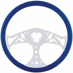 United Pacific 88240 Steering Wheel, Blue, With Chrome Spokes, Lady. Fixed Price $170.00.