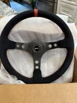 1968 Camaro Ss Steering Wheel 13 3/4" Red Line Suede. Fixed Price $150.00.