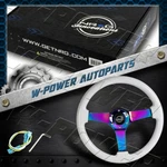 White Wood Nrg RST-036WT-MC 350MM Neo Chrome Aluminum 3" Deep Steering Wheel. Fixed Price $180.00.