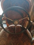 1937 Lincoln Zephyr Steering Wheel. Fixed Price $3000.00.