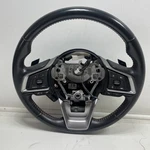 2018 - 2023 Subaru Crosstrek Steering Wheel Black Leather Orange Stitch No Heat. Fixed Price $52.88.