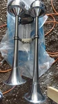 Wolo 125 The Dominator Series Stainless Steel Dual Electric Trumpet Horns; 12V. Fixed Price $98.00.