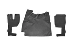 Black With White Floor Mats Eco Leather Covers For Volvo Fh 2009-2013 Lefthdrive. Fixed Price $62.75.