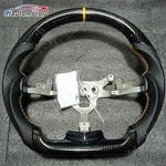 Hydro Dip Carbon Fiber Steering Wheel For Chevy Corvette C6 06-11 Yellow Stitch. Fixed Price $239.00.