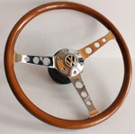 Steering Wheel Chrome Fits For Vw T2 Bus Transporter Van Wooden 1972-1979'. Fixed Price $249.00.