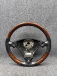04 05 06 Porsche Cayenne 3 Spoke Black Leather Wooden Steering Wheel 7L5419091M. Fixed Price $250.00.