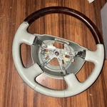 2003 2004 2005 2006 Lincoln Aviator Navigator Gray Leather Wood Steering Wheel. Fixed Price $69.00.