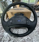 Nos Ford 1992-1997 F-series Leather-wrapped Steering Wheel. Fixed Price $1125.00.