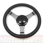14" Billet Steering Wheel Banjo Style With Plain Horn Button Gm Hot Rod Black. Fixed Price $244.85.