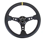 Nrg Reinforced 350MM Leather Steering Wheel With Yellow Center Mark - Black. Fixed Price $147.99.