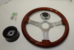 New 13.5" Solid Wood Steering Wheel & Hub Adaptor Mg Midget 1970-77 Made Uk. Fixed Price $259.95.