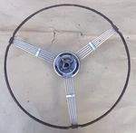 1937 Chevy Banjo Steering Wheel Original Chevrolet Accessory Master Deluxe. Fixed Price $495.00.