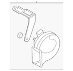 Genuine Audi Low Note Horn 8U0-951-209. Fixed Price $140.27.