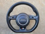 Audi S4 B8.5 2013-16 Flat Bottom 3-SPOKE Sport Steering Wheel Oem 8K0419091CH. Fixed Price $650.00.