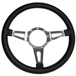 Cj Classic Trucks Steering Wheel Black Leather/aluminum 15" 9-BOLT Bronco 196.... Fixed Price $159.99.
