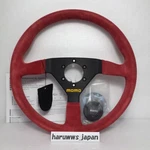 Oem Momo Steering Wheel Black Spoke MOD.78 350MM Red Suede Model M-64 Jdm New. Fixed Price $370.77.