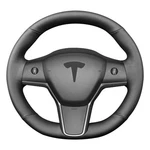 Yeolpise Hand Sewn Steering Wheel Cover,fit For 4-SECTIONS, Black Gray. Fixed Price $57.35.