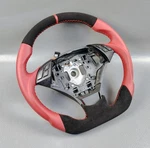 Bmw 5 Series E60 E61 Suede Red Leather Flat Bottom Multimedia Steering Wheel. Fixed Price $343.80.