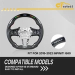 Carbon Fiber Led Steering Wheel For Infiniti 19+ Q50 17-24 Q60 QX50 With Heated. Fixed Price $529.00.