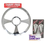 Billet Specialties P30092, One Polished Aluminum Stiletto - Profile Steering Whe. Fixed Price $681.31.